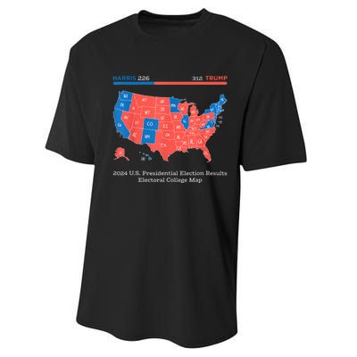 2024 U.S Presidential Election Results College Map Performance Sprint T-Shirt