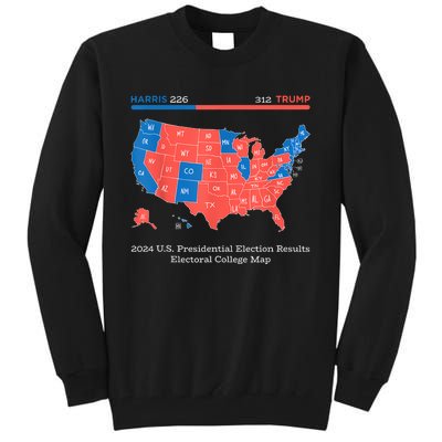 2024 U.S Presidential Election Results College Map Tall Sweatshirt