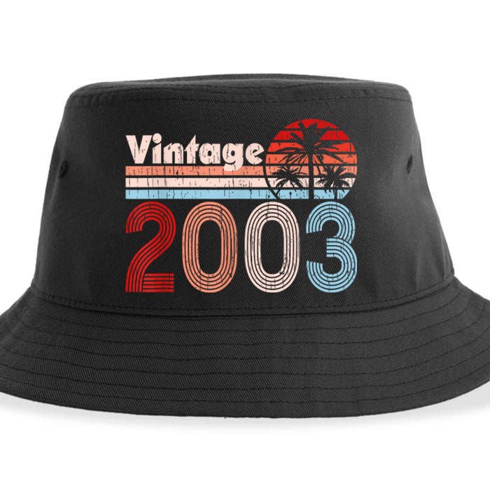 2003 Vintage 21st Birthday 21 Years Old Retro Graphic Sustainable Bucket Hat