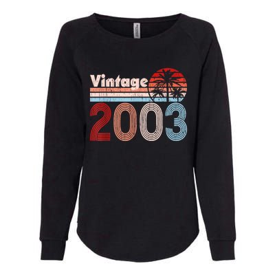 2003 Vintage 21st Birthday 21 Years Old Retro Graphic Womens California Wash Sweatshirt