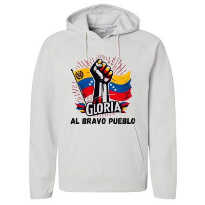 2024 Venezuela Gloria Al Bravo Venezuelan People Performance Fleece Hoodie