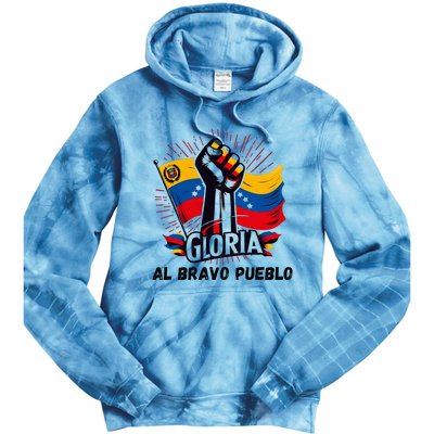 2024 Venezuela Gloria Al Bravo Venezuelan People Tie Dye Hoodie