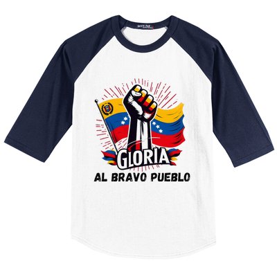 2024 Venezuela Gloria Al Bravo Venezuelan People Baseball Sleeve Shirt