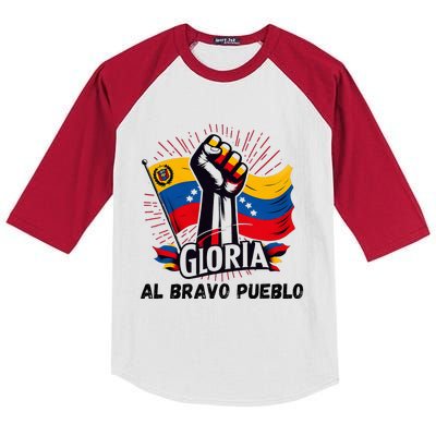 2024 Venezuela Gloria Al Bravo Venezuelan People Kids Colorblock Raglan Jersey