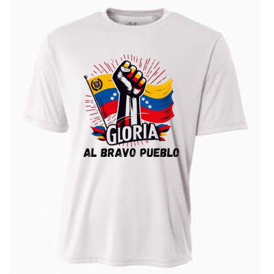 2024 Venezuela Gloria Al Bravo Venezuelan People Cooling Performance Crew T-Shirt