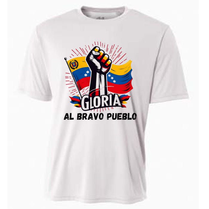 2024 Venezuela Gloria Al Bravo Venezuelan People Cooling Performance Crew T-Shirt