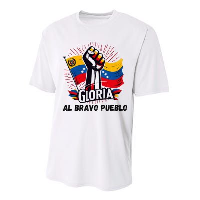 2024 Venezuela Gloria Al Bravo Venezuelan People Performance Sprint T-Shirt