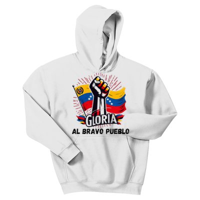 2024 Venezuela Gloria Al Bravo Venezuelan People Kids Hoodie