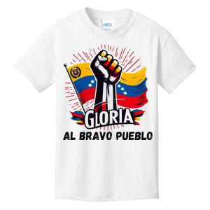 2024 Venezuela Gloria Al Bravo Venezuelan People Kids T-Shirt