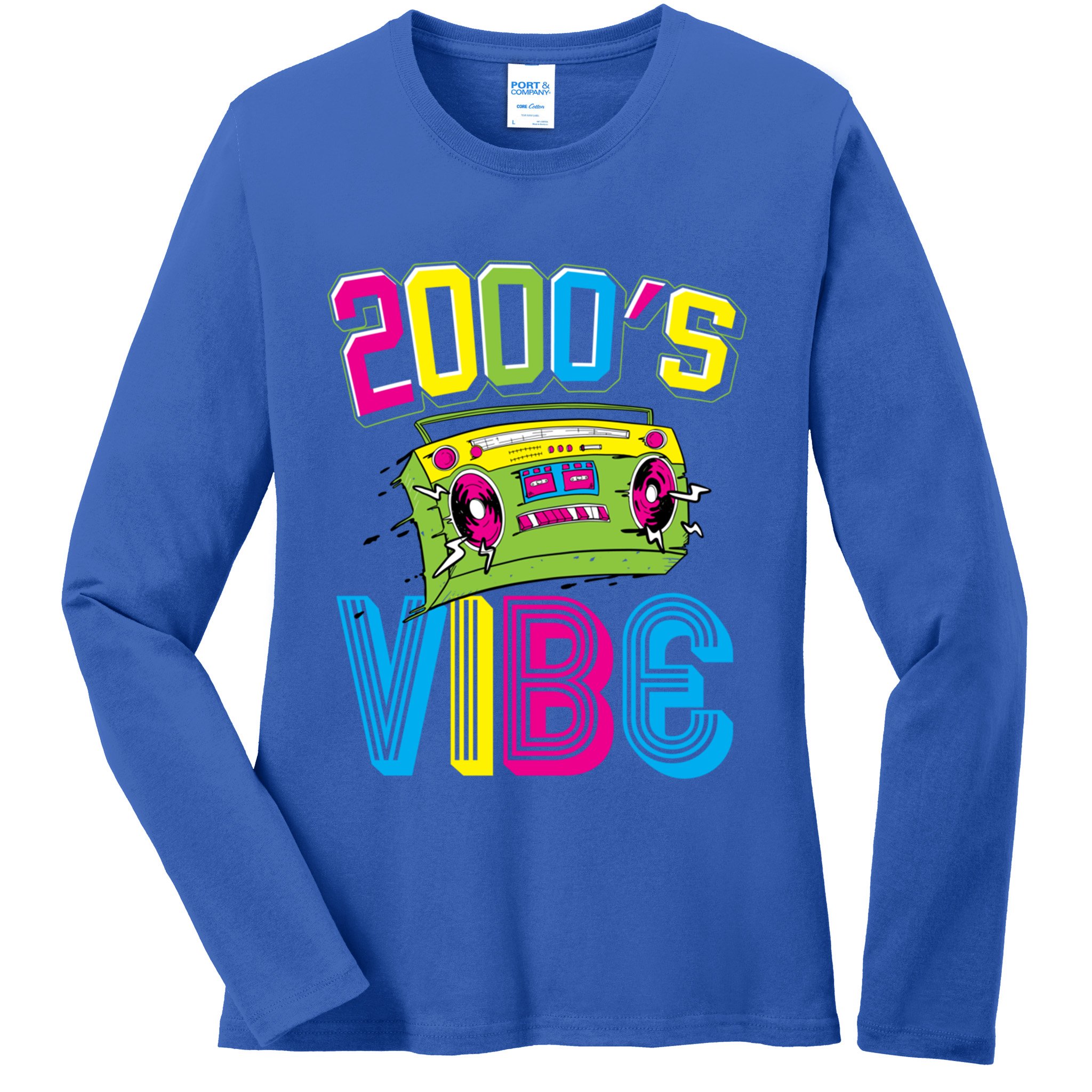 2000S Vibe Hip Hop Costume Early 2000s Party Nostalgia Gift Ladies Long Sleeve Shirt