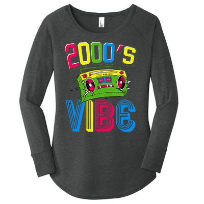 2000S Vibe Hip Hop Costume Party Nostalgia Women's Perfect Tri Tunic Long Sleeve Shirt