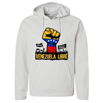 2024 Venezuela Libre Bandera De Venezuela Venezolano Performance Fleece Hoodie