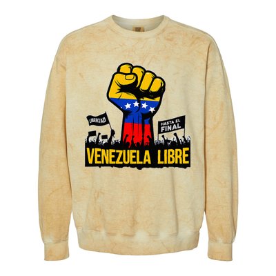 2024 Venezuela Libre Bandera De Venezuela Venezolano Colorblast Crewneck Sweatshirt