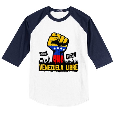 2024 Venezuela Libre Bandera De Venezuela Venezolano Baseball Sleeve Shirt