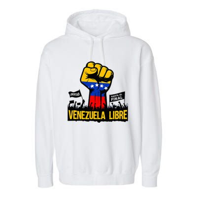 2024 Venezuela Libre Bandera De Venezuela Venezolano Garment-Dyed Fleece Hoodie