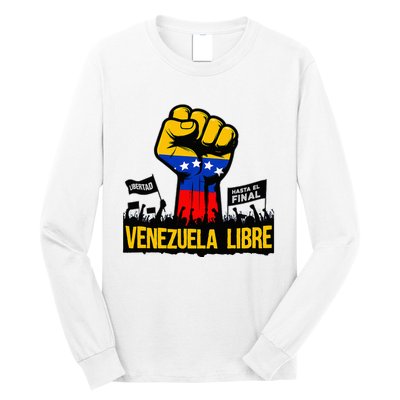 2024 Venezuela Libre Bandera De Venezuela Venezolano Long Sleeve Shirt