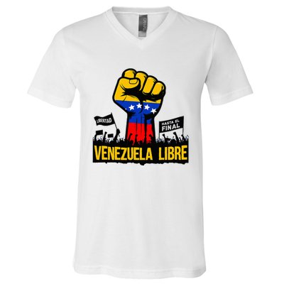 2024 Venezuela Libre Bandera De Venezuela Venezolano V-Neck T-Shirt