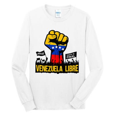 2024 Venezuela Libre Bandera De Venezuela Venezolano Tall Long Sleeve T-Shirt