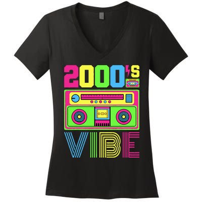 2000s Vibe Outfit 2000s Hip Hop Costume Early 2000s Fashion Women's V-Neck T-Shirt