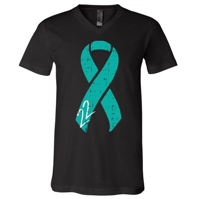 22 Veteran Suicide Prevention Ptsd Awareness Patriotic Gifts V-Neck T-Shirt