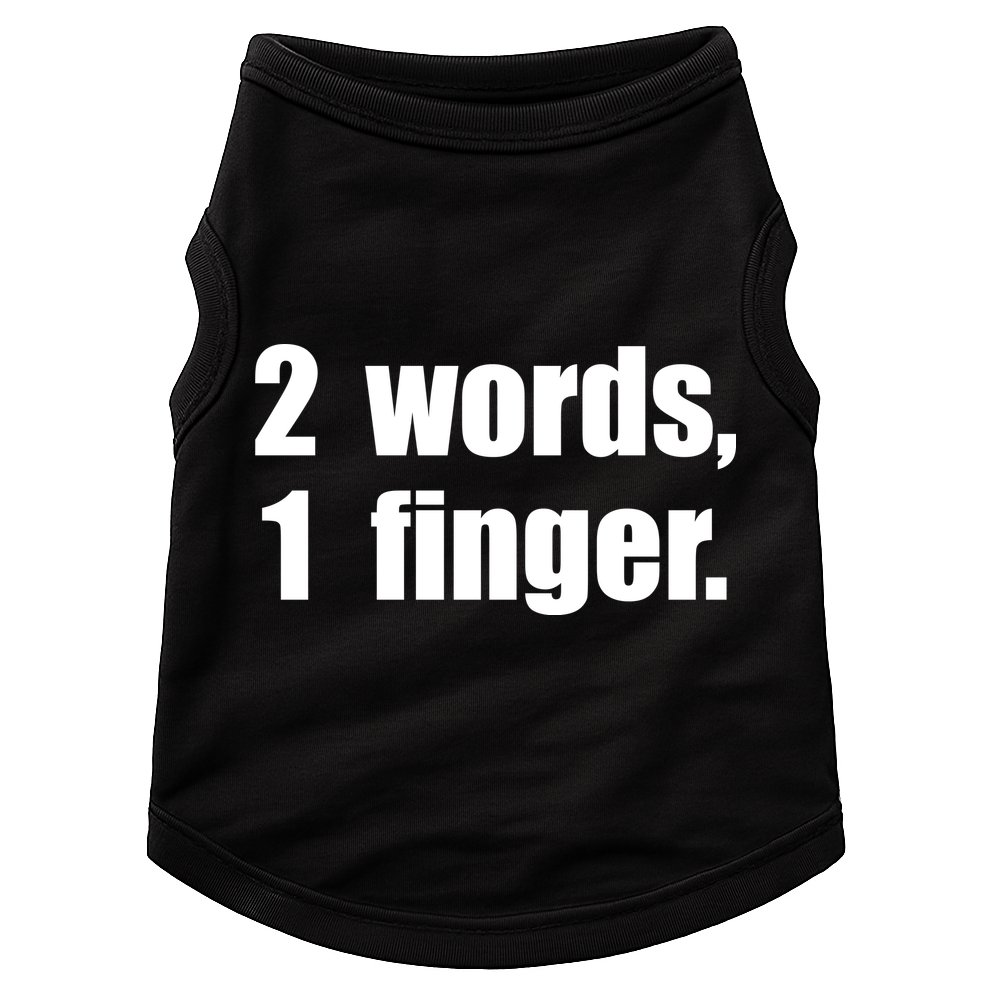 2 Words 1 Finger Funny Doggie Tank