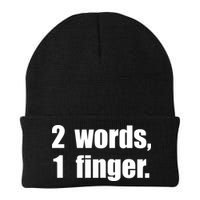 2 Words 1 Finger Funny Beanie