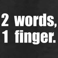 2 Words 1 Finger Funny Beanie