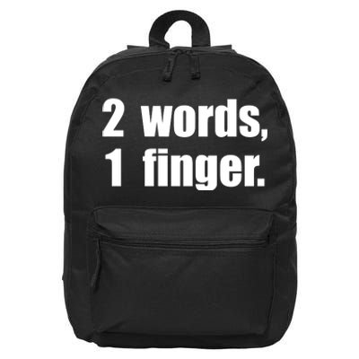 2 Words 1 Finger Funny 16 in Basic Backpack