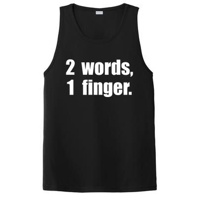 2 Words 1 Finger Funny PosiCharge Competitor Tank