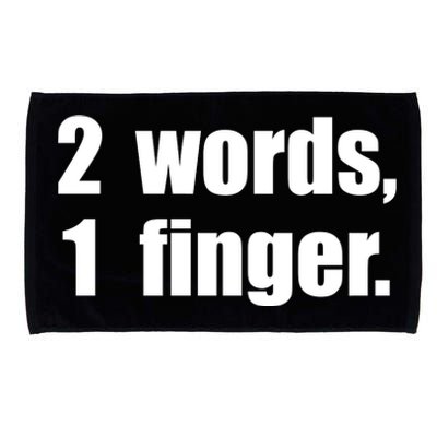 2 Words 1 Finger Funny Microfiber Hand Towel