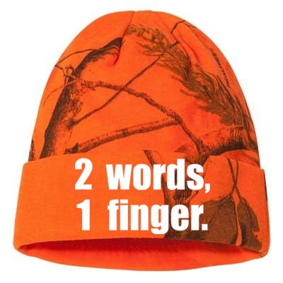 2 Words 1 Finger Funny Kati Licensed 12" Camo Beanie