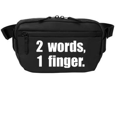 2 Words 1 Finger Funny Crossbody Pack