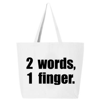 2 Words 1 Finger Funny 25L Jumbo Tote