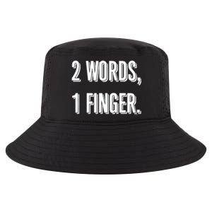 2 Words 1 Finger Cool Comfort Performance Bucket Hat