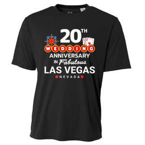 20th Wedding Anniversary Vegas Couple Vegas Anniversary Cooling Performance Crew T-Shirt