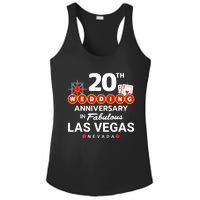 20th Wedding Anniversary Vegas Couple Vegas Anniversary Ladies PosiCharge Competitor Racerback Tank