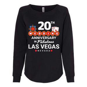 20th Wedding Anniversary Vegas Couple Vegas Anniversary Womens California Wash Sweatshirt