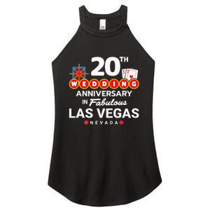 20th Wedding Anniversary Vegas Couple Vegas Anniversary Women's Perfect Tri Rocker Tank