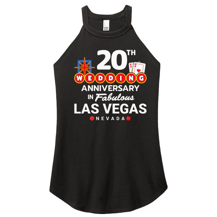 20th Wedding Anniversary Vegas Couple Vegas Anniversary Women's Perfect Tri Rocker Tank