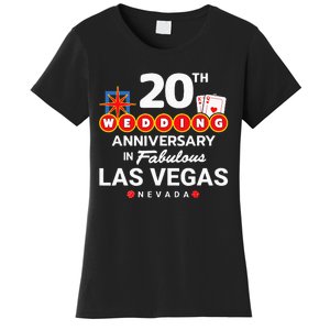 20th Wedding Anniversary Vegas Couple Vegas Anniversary Women's T-Shirt