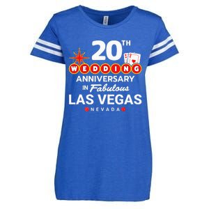 20th Wedding Anniversary Vegas Couple Vegas Anniversary Enza Ladies Jersey Football T-Shirt