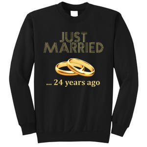 24th Wedding Anniversary Just Married 24 Years Ago Sweatshirt