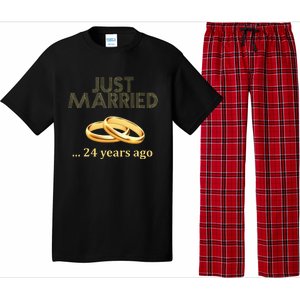 24th Wedding Anniversary Just Married 24 Years Ago Pajama Set