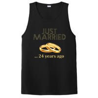 24th Wedding Anniversary Just Married 24 Years Ago PosiCharge Competitor Tank