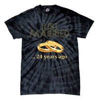 24th Wedding Anniversary Just Married 24 Years Ago Tie-Dye T-Shirt