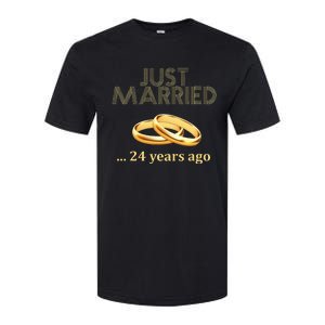 24th Wedding Anniversary Just Married 24 Years Ago Softstyle CVC T-Shirt