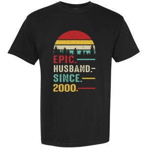 25th Wedding Anniversary For Him Epic Husband Since 2000 Garment-Dyed Heavyweight T-Shirt