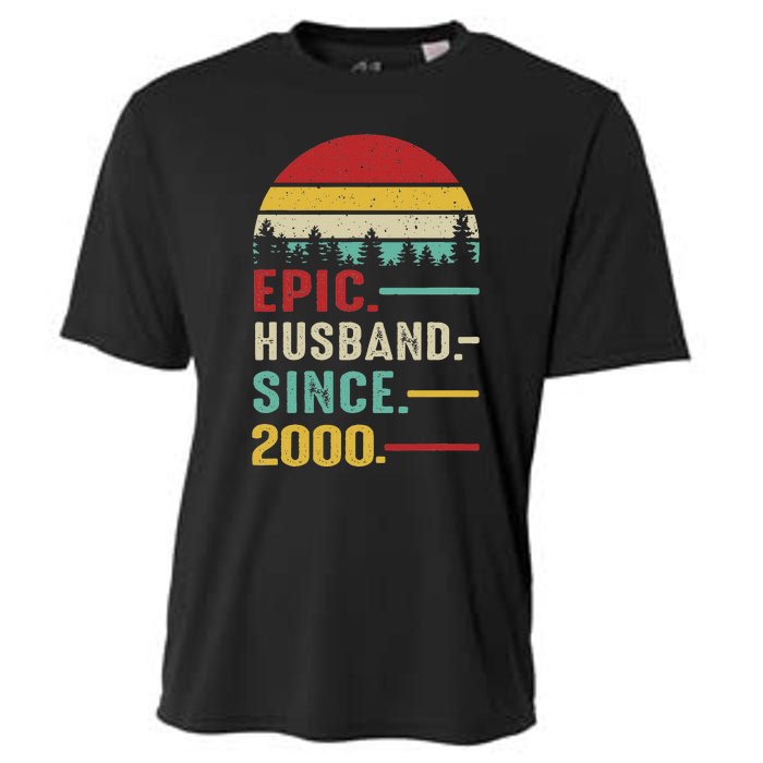 25th Wedding Anniversary For Him Epic Husband Since 2000 Cooling Performance Crew T-Shirt