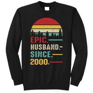 25th Wedding Anniversary For Him Epic Husband Since 2000 Sweatshirt