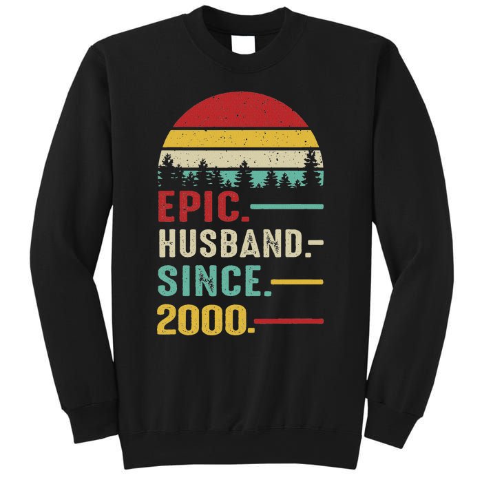 25th Wedding Anniversary For Him Epic Husband Since 2000 Sweatshirt